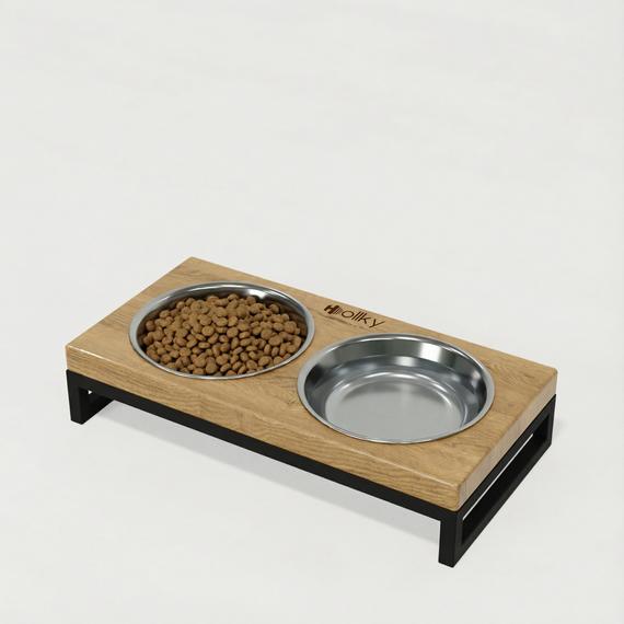 Миски на подставке для маленьких собак и котов Hollky Base XS (2 × 0,25 л) BXS-28145-BLNT