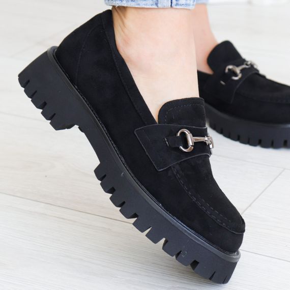 Броги женские Fashion Athena 3140 37 размер 24 см Черный | Зображення 3