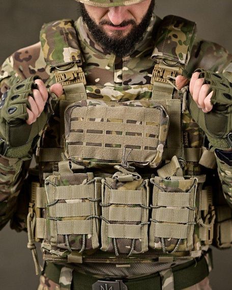 Тактична плитоноска з двома точками швидкого скидання Мультикам Asdag мультикам ОЛ2725 | Зображення 4