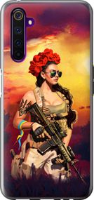 Чехол на Realme 6 Pro Украинка с оружием "5316u-1893-17620"
