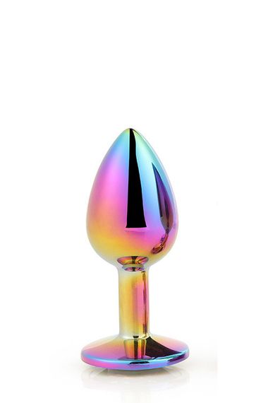 Dt21781 Райдужна анальна пробка GLEAMING LOVE MULTICOLOUR PLUG SMALL Sex Aura | Зображення 2