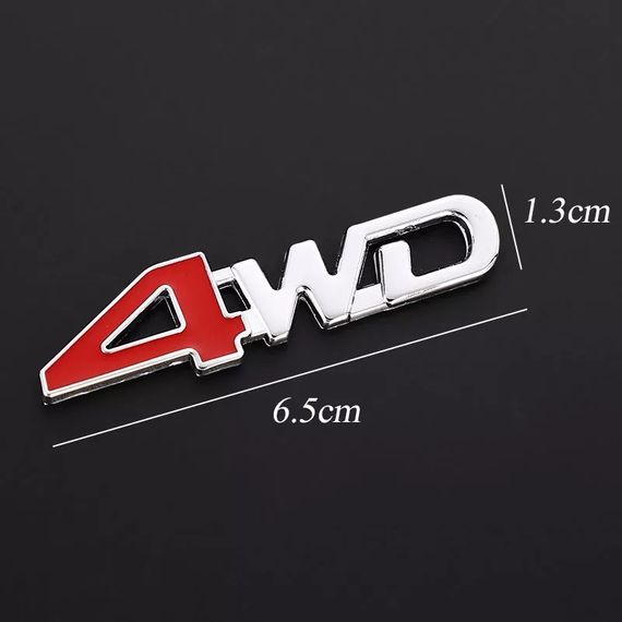 Шильд 4WD-значок емблема прикраса шильдик автомобіля авто кросовера 6.5*1.3 см | Зображення 1
