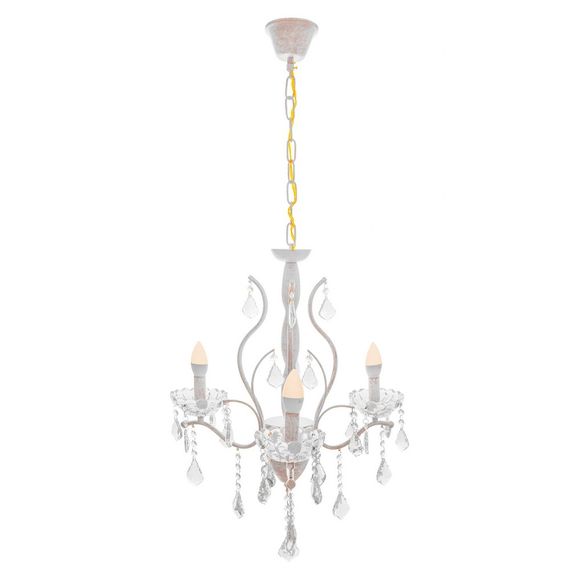 Люстра свеча подвесная хрустальная E14 40W WH (BCL-678S/3) | Зображення 1