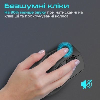 Мышка Promate Samit Wireless Black (samit.black) | Зображення 1