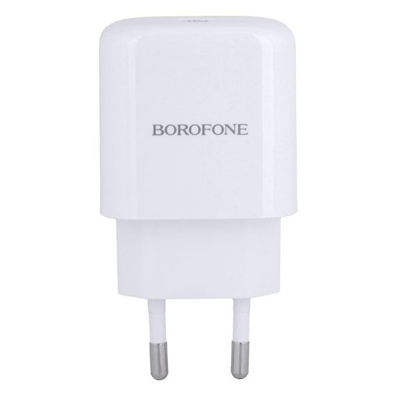 Мережевий Зарядний Пристрій Borofone BN3 Premium PD 20W QC3.0 Колір Бiлий