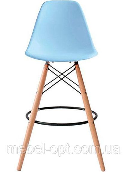 Стул барный Eames bar DSW голубой сверхпрочный пластик ABS, дизайн Charles & Ray Eames | Зображення 3