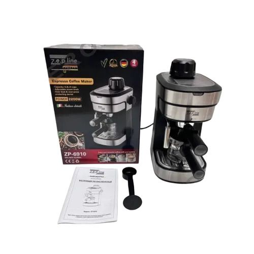 Кавоварка еспресо на 4 стакана 2200Вт XPRO ZP-6910 (45455-ZP-6910_1428) | Зображення 4