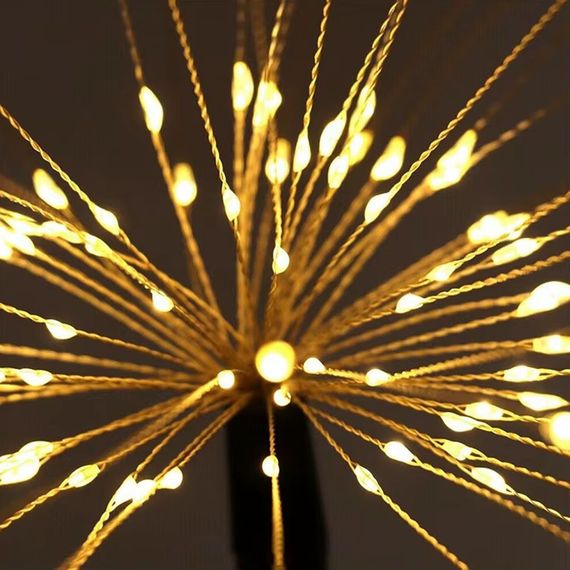 Садовий світильник на сонячній батареї 60 LED, 85 см, 1 шт., Чорний/ Садовий ліхтар/Вільний світильник Феєрверк | Зображення 3