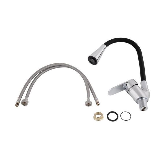 Змішувач для кухні Lidz Tani 008F3 з гнучким виливом (k40) LDTAN008F3BCR39484 Chrome/Black | Зображення 4