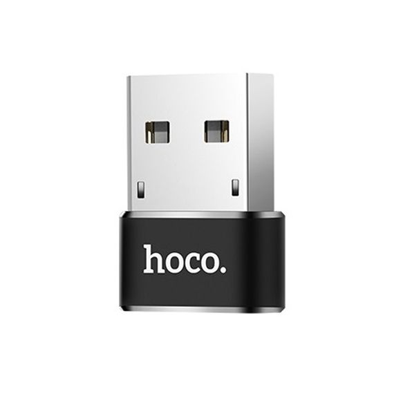 Переходник Hoco UA6 OTG USB to Type-C Черный | Зображення 1
