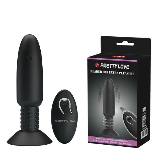 Анальна пробка - Pretty Love Beaded For Extra Pleasure Black Sex Aura