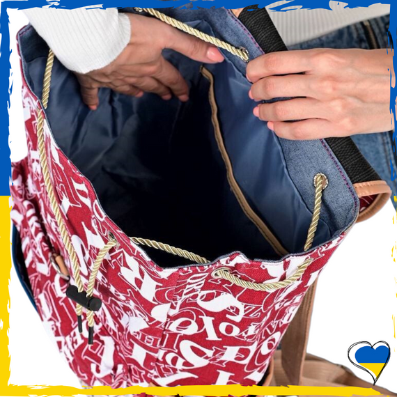 Рюкзак вместительный женский красный. Текстиль. Вместительный, симпатичный | Зображення 5