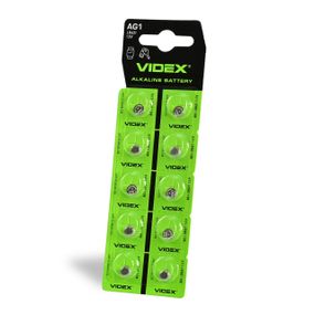 Батарейка годинникова Videx AG 1/LR621 BLISTER CARD 10 шт