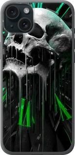 Чохол на iPhone 15 Plus Череп-годинник із силікону FCh_008233