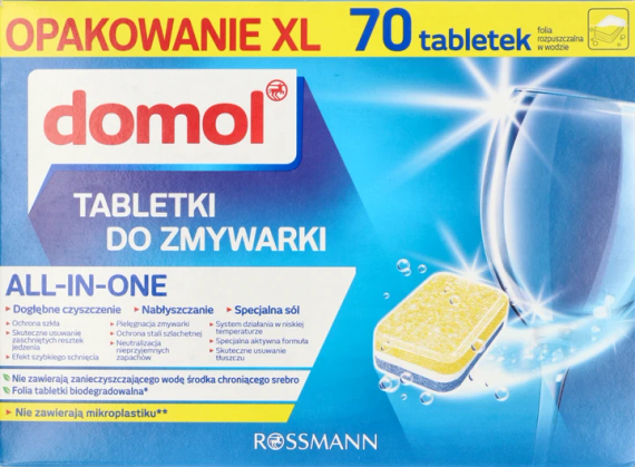DOMOL Таблетки для посудомийної машини 70 шт