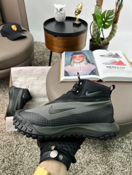 Зимние мужские кроссовки ACG Mountain Fly Black Grey Red Fur , Вьетнам | Зображення 6