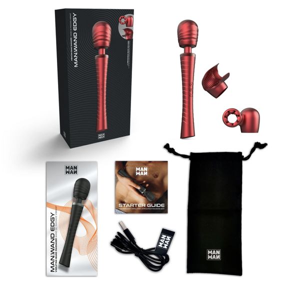 Вібромасажер MAN.WAND EDGY Velvet Red | Зображення 4