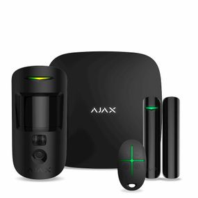 Комплект бездротової сигналізації Ajax StarterKit Cam black ( Hub 2/MotionCam/DoorProtect/SpaceControl )
