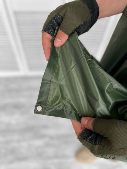 Пончо дождевик водонепроницаемый проклеенный тактический плащ палатка олива хакки