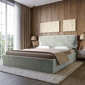 Двоспальне ліжко з м`яким узголів`ям LION Порто Парадіз 02 160х200 см (LION-041733)
