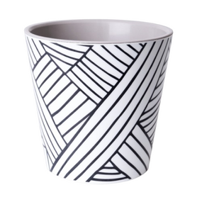 Вазон Деко зі вставкою 13*12,5см білий Етно Алеана
