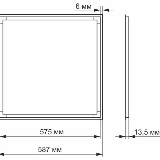 LED Панель 40 W 4100 К ART VL-PA404W Videx | Зображення 2