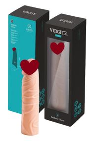 Насадка на пенис Virgite S1 бежевая, 16.5 см Sex Aura