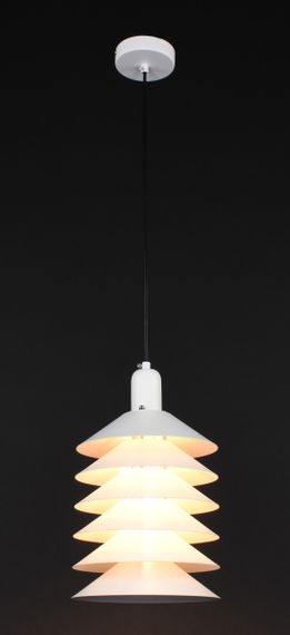 Люстра підвісна на 1 лампочку 27137 Білий 40-150х20х20 см. | Зображення 1