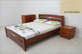 Ліжко двоспальне дерев'яне Кароліна з ногами 160х200, колір бук натуральний
