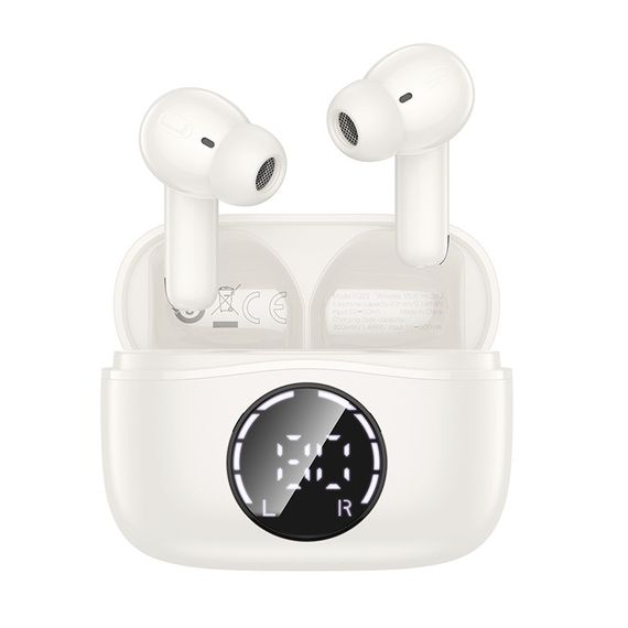 Бездротові TWS навушники Hoco EQ22 Singer ANC+ENC Cloudy white | Зображення 1