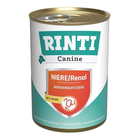 Вологий корм для собак із захворюваннями нирок Rinti Canine Veterinary Niere/Renal Mit Huhn, 400 гр