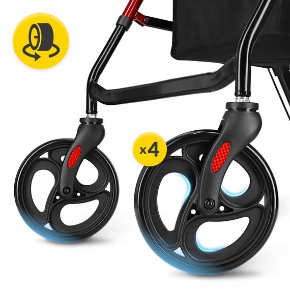 Роллер для ходьби 4FIZJO складний, зі сумкою Black/Red (P-5905973406901) | Зображення 5