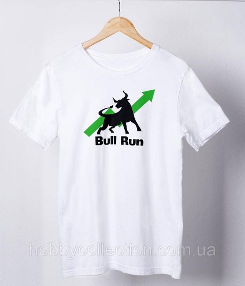 Футболка жіноча із принтом "Bull Run" біла