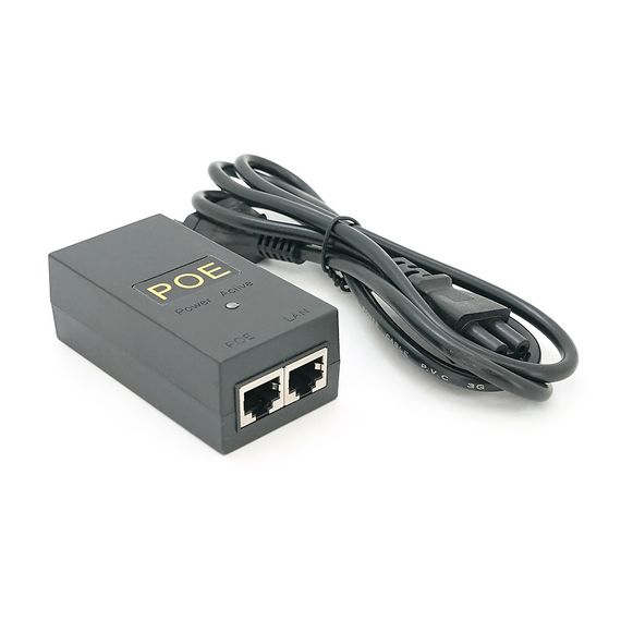POE инжектор 24V 1A 24Вт портами Ethernet 10/100Мбит/с+(92x72x50) 0.095 кг