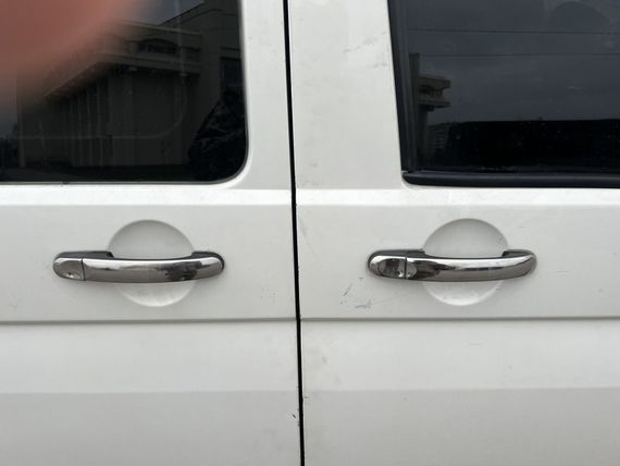 Накладки на торец ручки (нержавійка) 4 штуки для Volkswagen T5 2010-2015 рр | Зображення 3