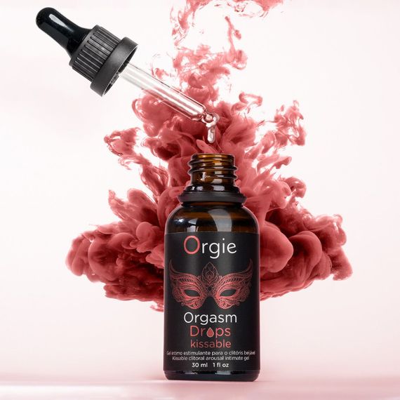 Збуджувальні краплі для клітора Orgie Orgasm Drops Kissable, 30 мл, тепло-холод, смак яблука | Зображення 3