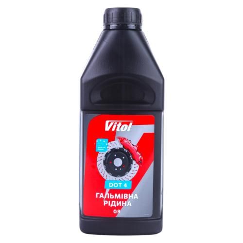 Рідина гальмівна "DOT-4" ТМ VITOL (тара: 0,9л; пе)
