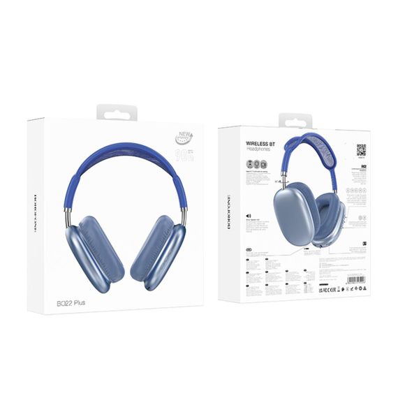 Беспроводные наушники BOROFONE BO22 Plus Elegant BT headphones Sky Blue | Зображення 3