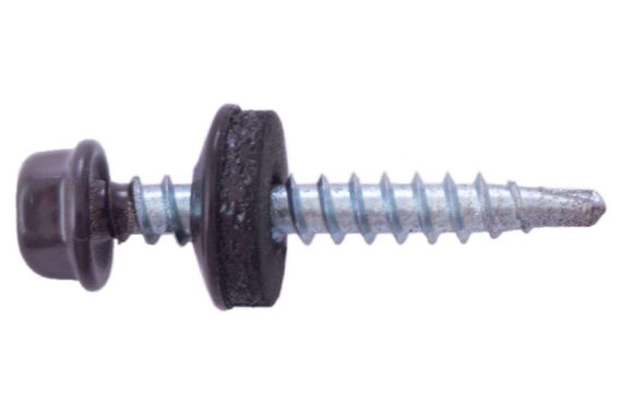 Саморез кровельный Apro - 4,8 x 35 мм RAL 8019 (50 шт.) (SDS48358019) | Зображення 1