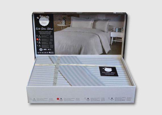 Постельное белье Cotton Shine Stripe Satin 200х220 A.Gri | Зображення 2