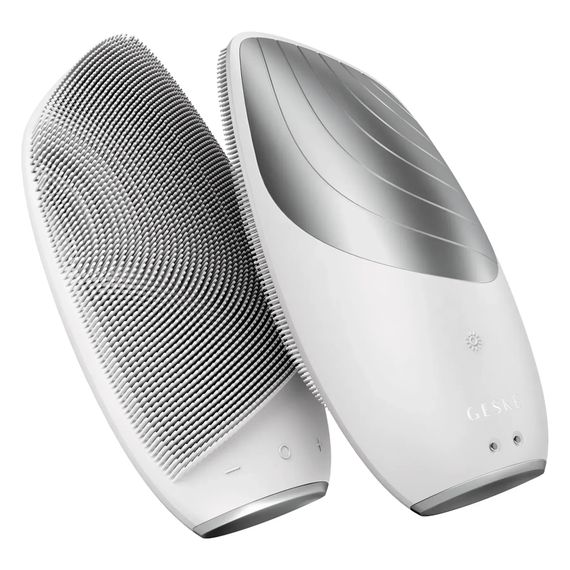 Электронная звуковая термо щетка для лица GESKE Sonic Thermo Facial Brush 6в1, Белый | Зображення 5