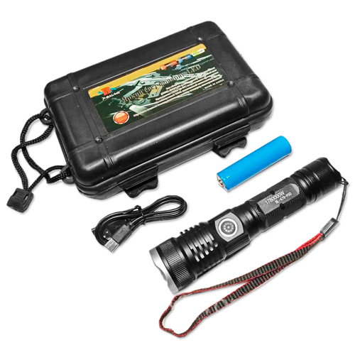 Фонарь ручной сверх яркий BL-A79-P50, 1х18650, Zoom, ЗУ Type-C | Зображення 5