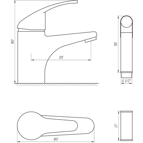 Змішувач для раковини Globus Lux Solly GLSO-0222 | Зображення 1