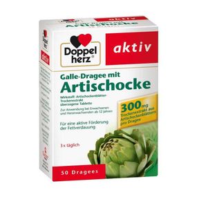 Doppelherz Artischocke - Артишок для травлення та печінки, 50 драже (300 мг екстракту), Німеччина