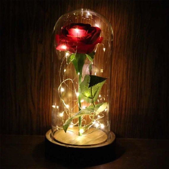 Роза в колбе с LED подсветкой | Зображення 2
