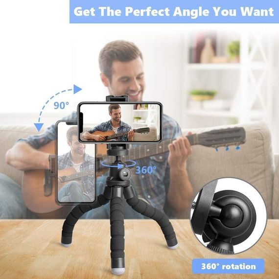 Штатив для мобільного телефона UBeesize, мініштатив для мобільного телефона з пультом дистанційного керування | Зображення 6