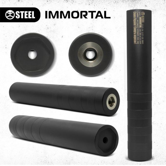 Глушник IMMORTAL, калібр 9×21, різьба М15×1.0, для пістолет-карабіна (Stribog, Tsvircoon Цвіркун),  чорний.