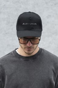 Кепка бейсболка тракер Without з принтом AntiSocial Black