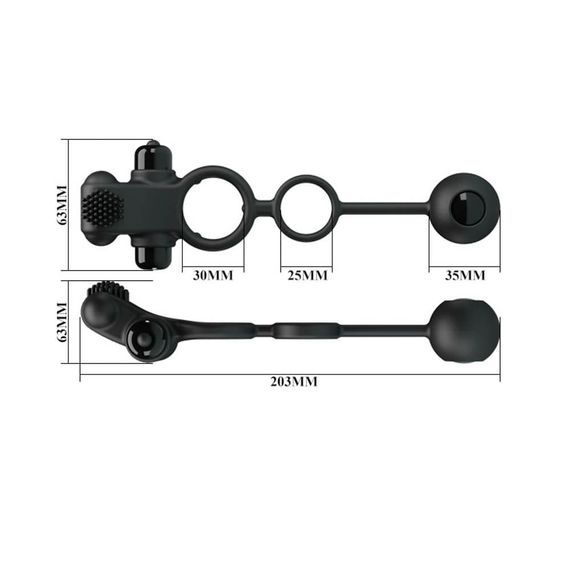 Ерекційне кільце - Pretty Love Vibration Penis Sleeve IV Black Sex Aura | Зображення 2