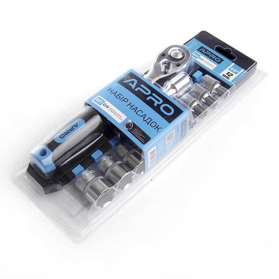 Набор насадок CrV ½ (90Т) (12 шт) APRO | Зображення 2